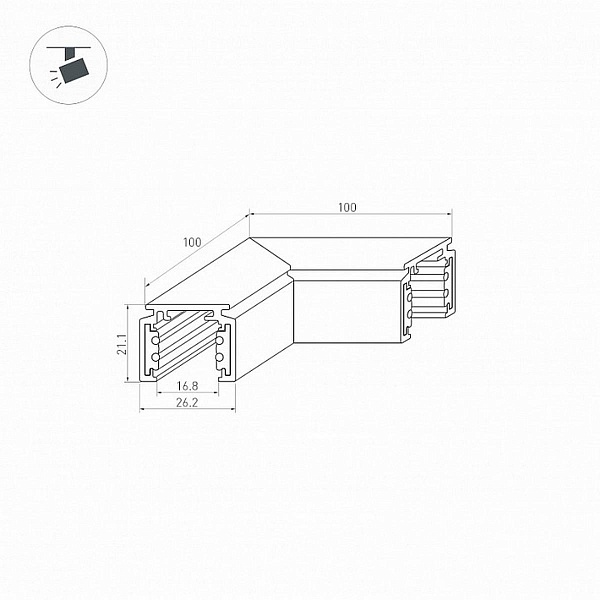 L-коннектор ARLIGHT MAG-ORIENT 37322