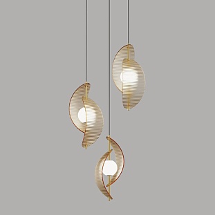 Подвес DELIGHT COLLECTION MD24030035 MD24030035-3A brass/amber