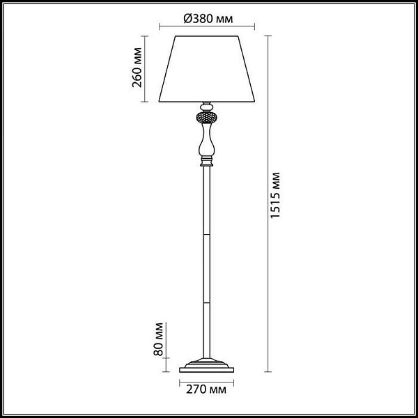 Торшер ODEON LIGHT Aurelia 3390/1F
