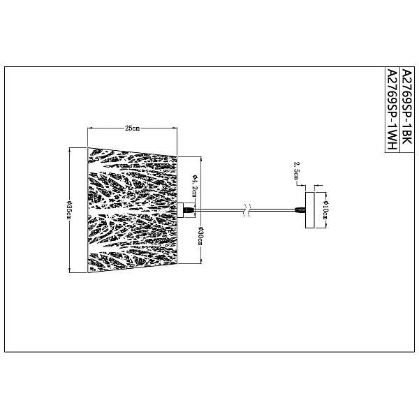 Подвес ARTE LAMP CELESTA A2769SP-1BK