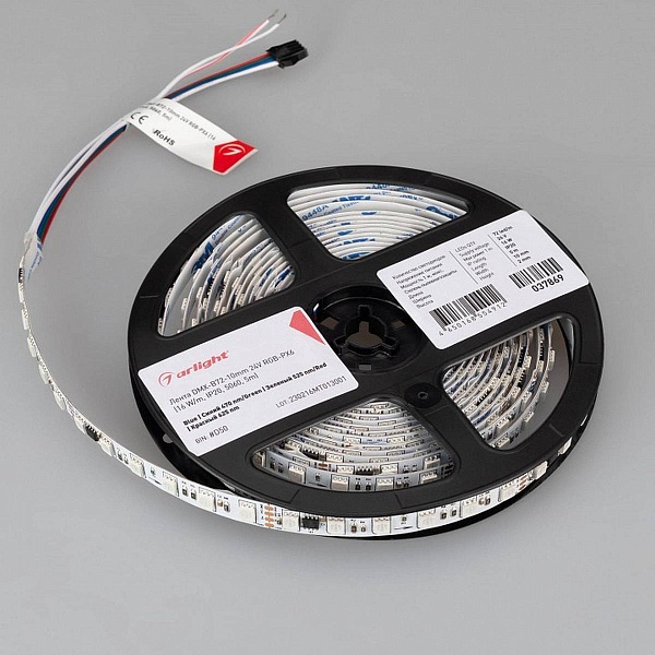 Лента LED DMX-B72 16 W/m 24V IP20 5060/72 K 10mm (5м) 37869 ARLIGHT