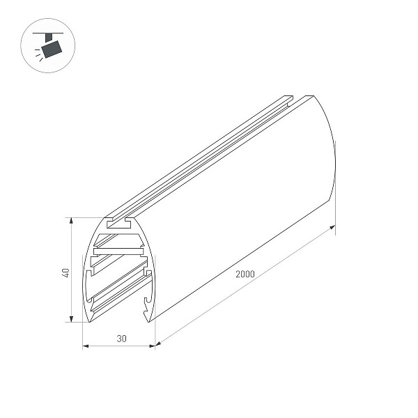 Шинопровод магнитный ARLIGHT MAG-25 34228