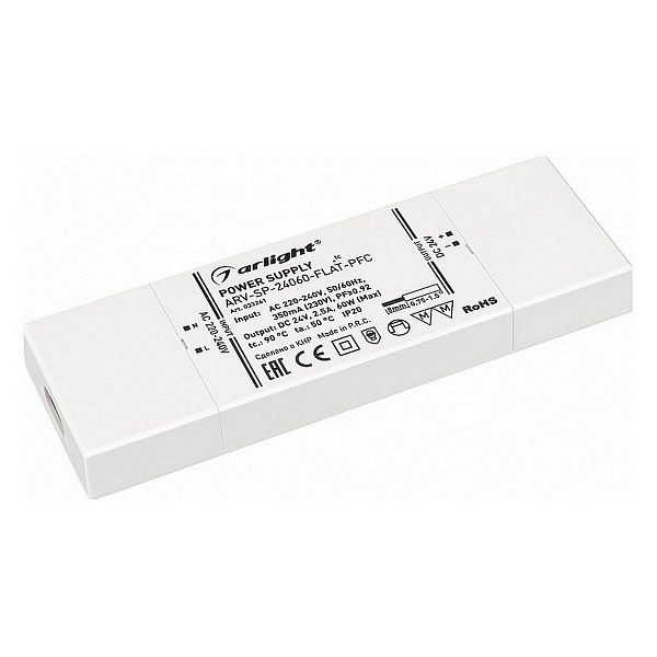 Блок питания ARLIGHT ARV-SP-FLAT 24V 60W IP20 33261