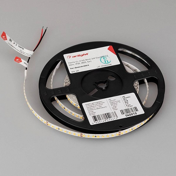 Лента LED UL-A160 12 W/m 24V IP20 2835/160 4000K 8mm (5м) 40010 ARLIGHT