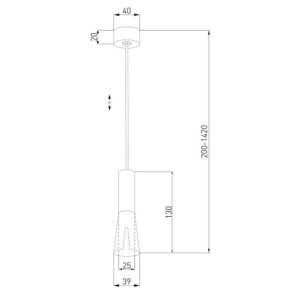 Подвес ELEKTROSTANDARD PINO 50311 LED 5W 4000K золотой a067972