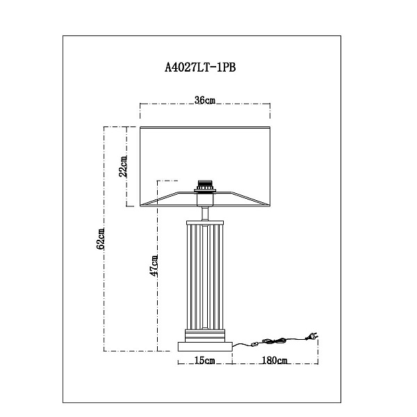 Настольная лампа ARTE LAMP MATAR A4027LT-1PB
