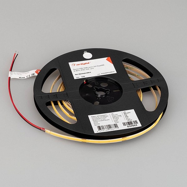 Лента LED COB-X480 6 W/m 24V IP20 COB/480 4000K 6mm (5м) 42035 ARLIGHT
