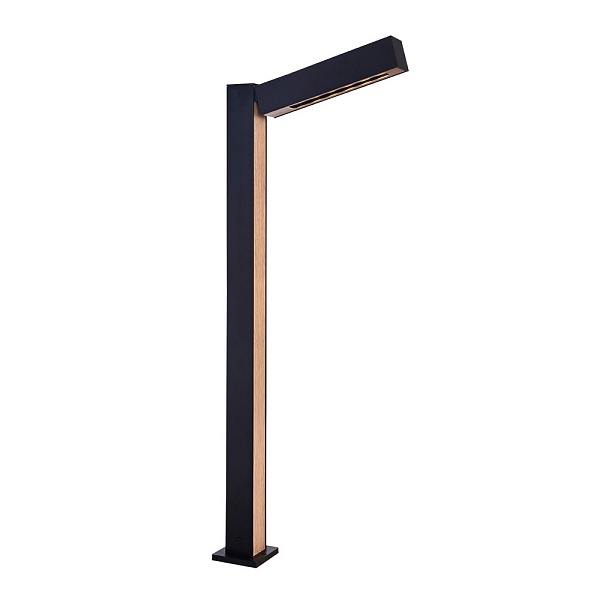 Светильник уличный столб низкий DELIGHT COLLECTION 224 GR0224-1A black/wood