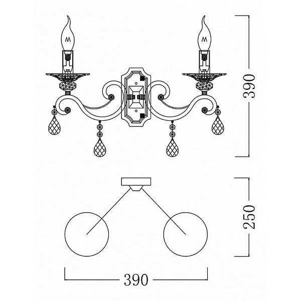 Бра MAYTONI ELEGANT 3 RC247-WL-02-R