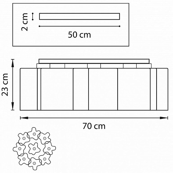 Люстра потолочная LIGHTSTAR NUBI 802097