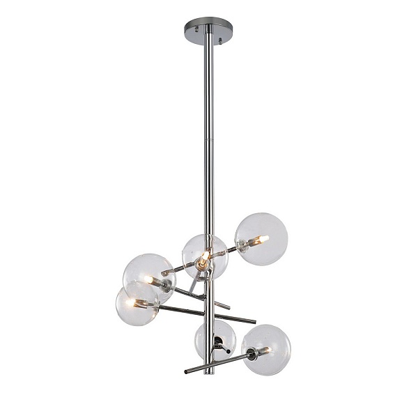 Люстра подвесная DELIGHT COLLECTION GLOBE MOBILE MX19009070-6A chrome
