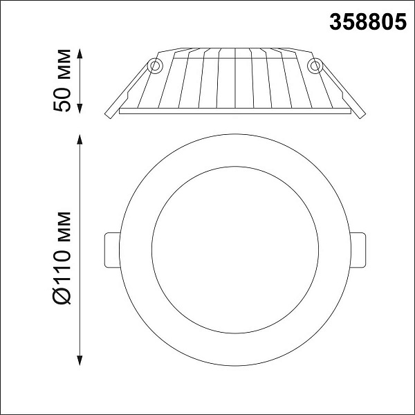 Светильник встраиваемый NOVOTECH GESSO 358805