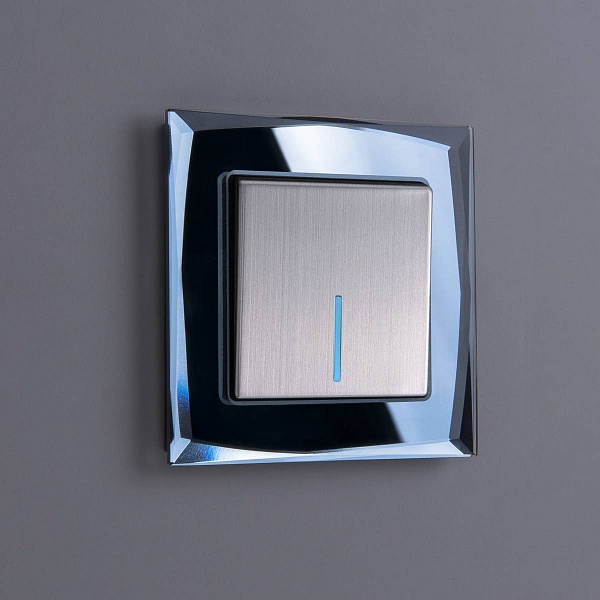 Рамка 1-пост, DIAMANT, стекло, черный, W0011208, WERKEL