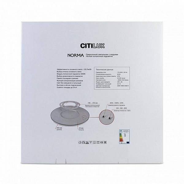Светильник потолочный CITILUX NORMA CL748601