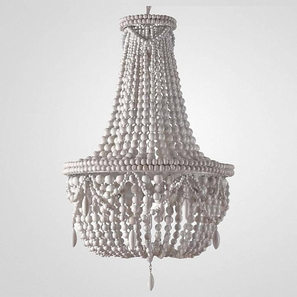 Люстра подвесная IMPERIUMLOFT RH ANSELME WHITE WOOD LARGE CHANDELIER 84548-22