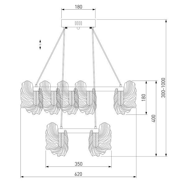 Люстра подвесная BOGATES FARFALLA 90374/2 a065732
