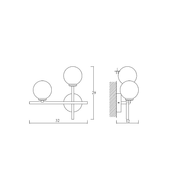 Бра ARTE LAMP BOLLA-PICCOLO A3989AP-2AB