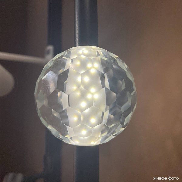 Подвес CRYSTAL LUX ELVIRA SP8W LED 4000K BLACK