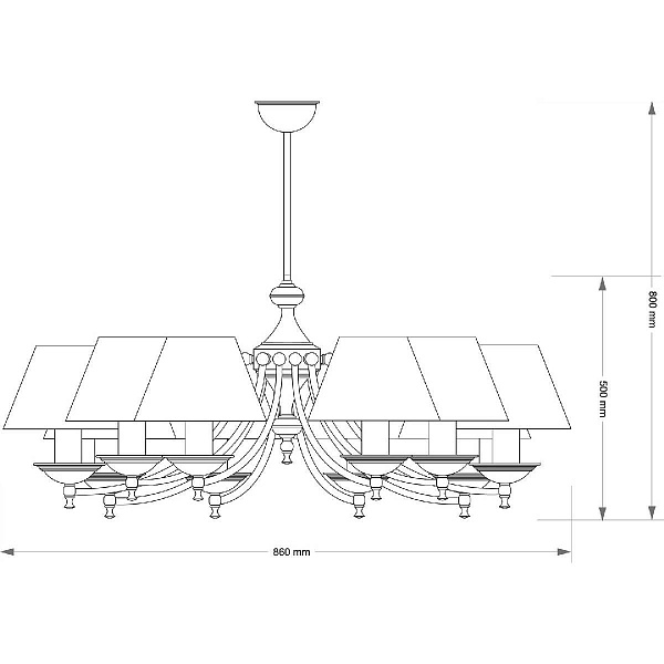 Люстра подвесная KUTEK SAN MARINO LAMPSHADE SAN-ZW-10(P/A)CR