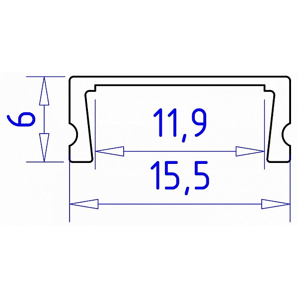Профиль для ленты LED накладной AMBRELLA LIGHT GP GP1700BK