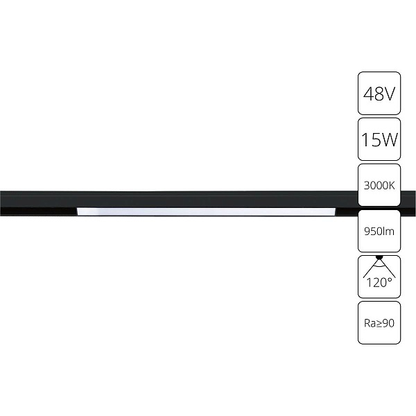 Трековый светильник ARTE LAMP LINEA A4643PL-1BK