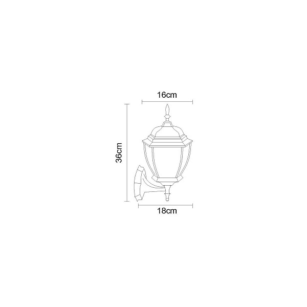 Светильник уличный настенный ARTE LAMP Pegasus A3151AL-1BN