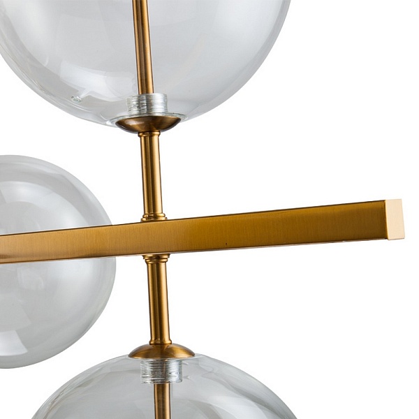 Люстра подвесная DELIGHT COLLECTION GLOBE MOBILE KG0965P-10L brass