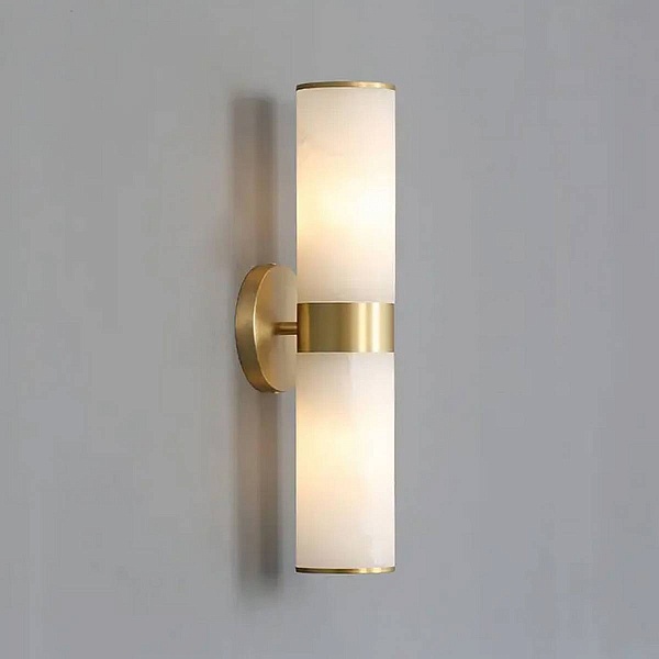 Бра DELIGHT COLLECTION WALL LAMP 6483W/B brass/white