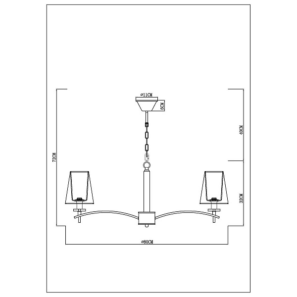 Люстра подвесная ARTE LAMP KENSINGTON A4098LM-8CC