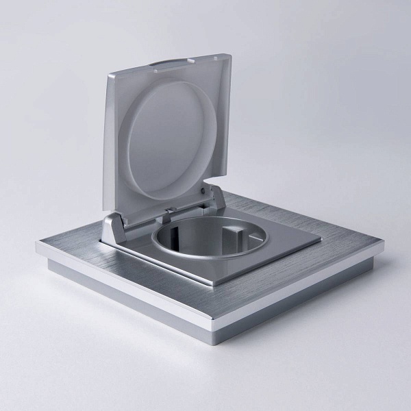 Рамка 1-пост, ALUMINIUM, металл, алюминий, W0011706, WERKEL