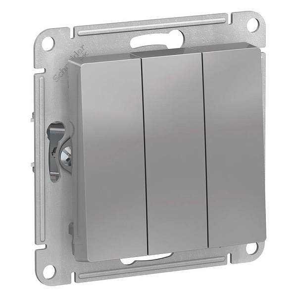 Выключатель 3-кл, ATLASDESIGN, Алюминий, ATN000331, SCHNEIDER ELECTRIC