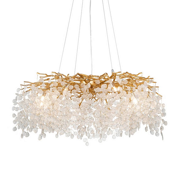 Люстра подвесная DELIGHT COLLECTION SHIRO-NODA FTB006R-100 brass/clear