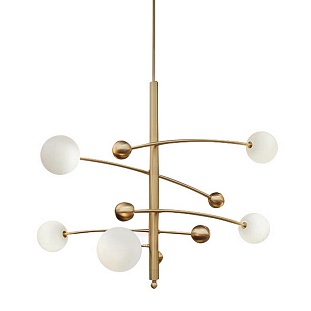 Люстра подвесная DELIGHT COLLECTION GLOBE MOBILE 10215P/5 brass