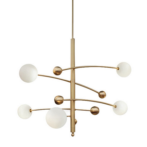 Люстра подвесная DELIGHT COLLECTION GLOBE MOBILE 10215P/5 brass