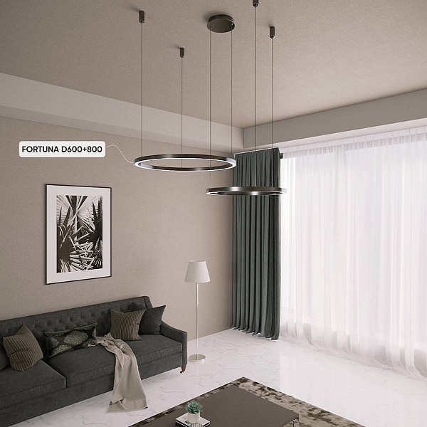 Подвес CRYSTAL LUX FORTUNA SP123W LED  BLACK