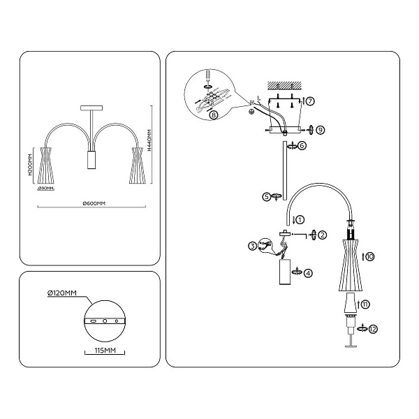 Люстра потолочная AMBRELLA LIGHT LH LH55651