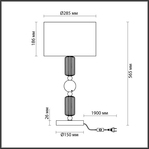 Настольная лампа ODEON LIGHT CLASSIC 4861/1T
