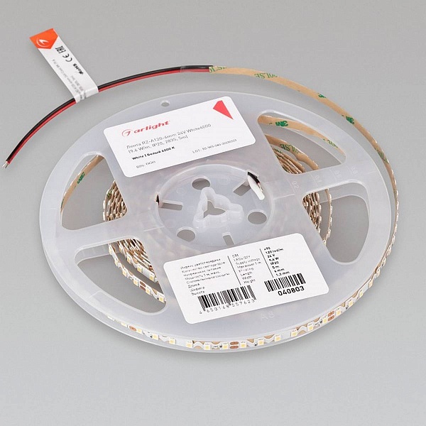 Лента LED RZ-A120 9,6 W/m 24V IP20 2835/120 6000K 6mm (5м) 40803 ARLIGHT