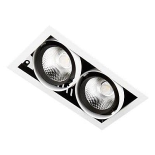 Светильник встраиваемый AMBRELLA LIGHT CARDANO T812 BK/CH 2*12W 4200K