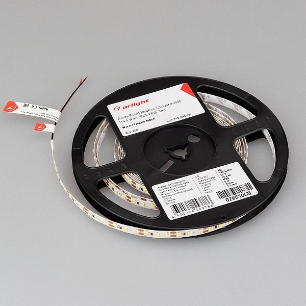 Лента LED RT-A120 14,4 W/m 12V IP20 2835/120 3500K 8mm (5м) 028570(2) ARLIGHT