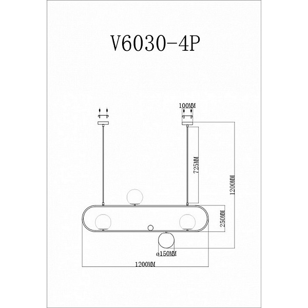 Подвес MODERLI MIYA V6030-4P