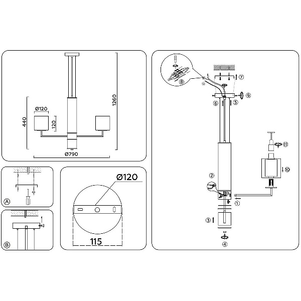 Люстра подвесная AMBRELLA LIGHT HEIGH LIGHT LH56003