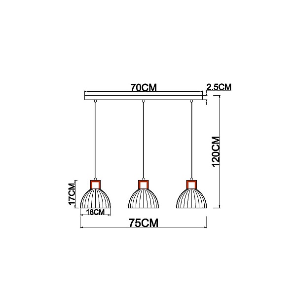 Подвес ARTE LAMP CAPRICE A4184SP-3BR