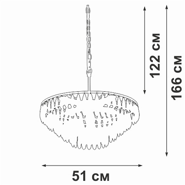 Люстра подвесная VITALUCE  V5352-1/5