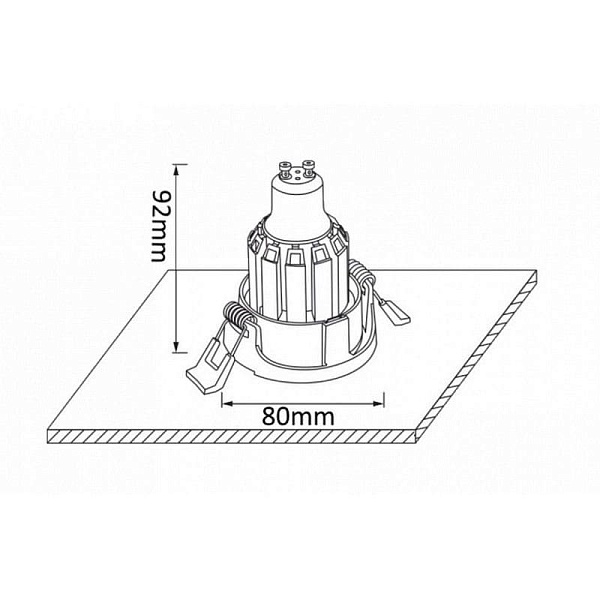 Светильник встраиваемый CRYSTAL LUX CLT 001С CLT 001С1 BL