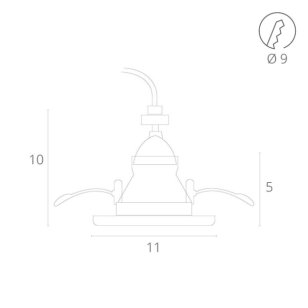 Светильник встраиваемый ARTE LAMP A6663PL-1WH