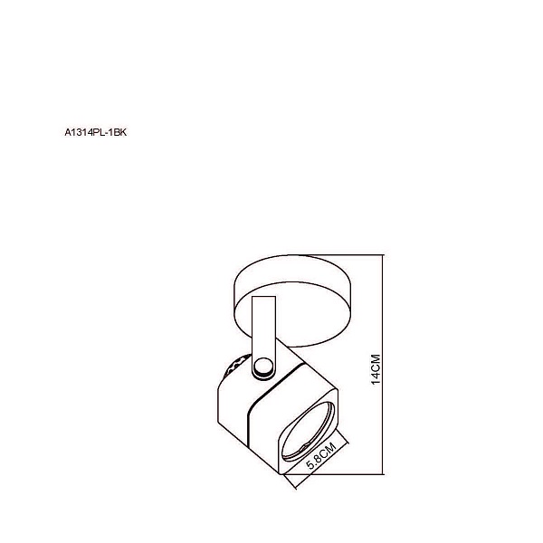 Трековый светильник ARTE LAMP LINEA A1314PL-1BK