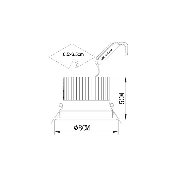 Светильник встраиваемый ARTE LAMP Apertura A3307PL-1WH