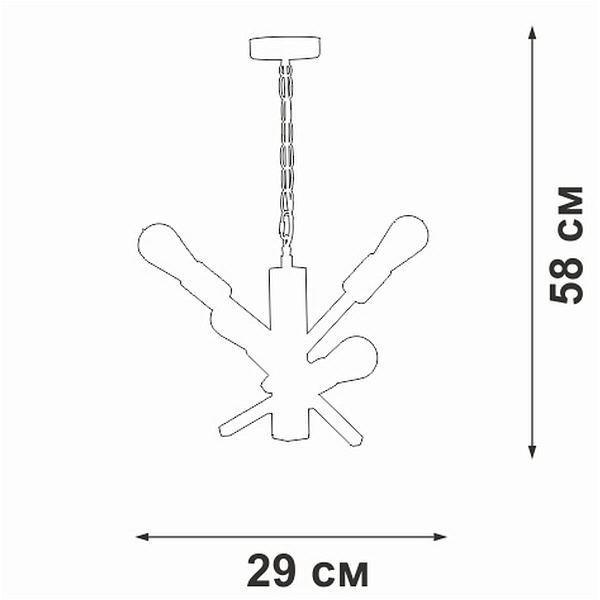 Люстра подвесная VITALUCE  V3009-1/4