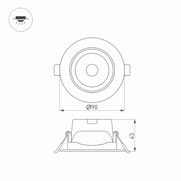 Светильник встраиваемый ARLIGHT POLAR 32860
